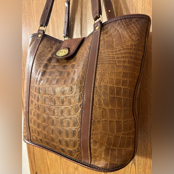 Brahmin Convertible Croc Embossed Tote/Bucket Bag - Vintage - Picture 5 of 12